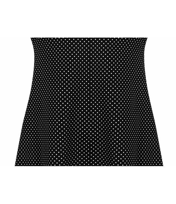 Amoena  Romantic Downtown prothese zwemjurkje zwart met witte polkadots