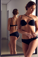 Wonderbra Multiway Plunge Bh met beugel & licht voorgevormde cup basis kleur zwart & huid