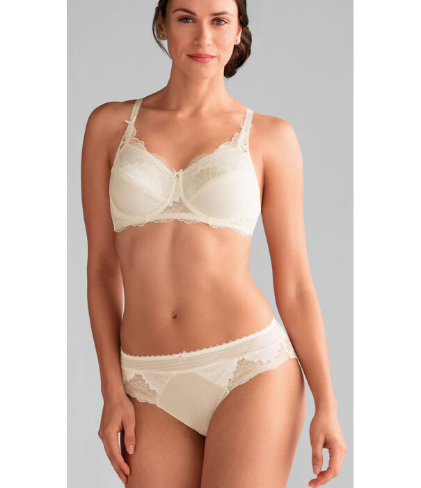 Amoena  Amoena Aurelie prothese bh met beugel en tweedelige cup in jacquardstof – champagne & zwart