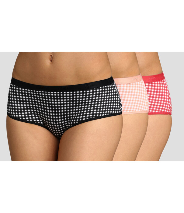 Dim  Dim Les Pockets coton stretch drie delig boxerset vichey ruit