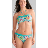 Amoena  Honolulu prothese bikini zonder beugel & licht voorgevormd cup kleur turqouise met print bloem