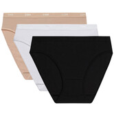 Dim  EcoDim cotton stretch driedelig slipset mt 34/36 tm 42/44 in zowel basis als modetinten