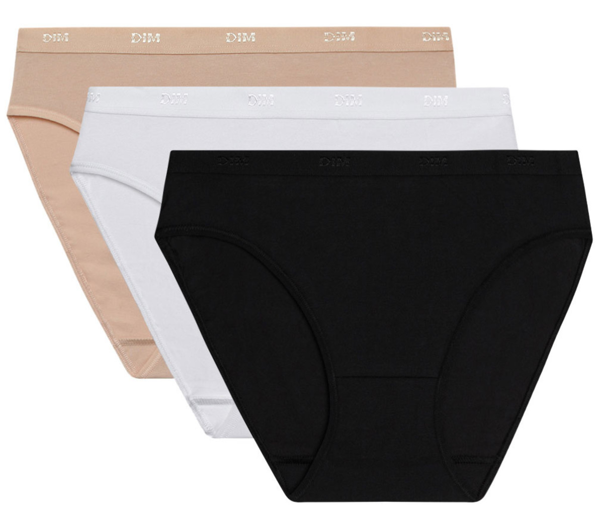 Dim    EcoDim cotton stretch driedelig slipset mt 34/36 tm 42/44 in zowel basis als modetinten