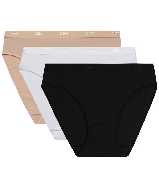 Dim  Dim  EcoDim cotton stretch driedelig slipset mt 34/36 tm 42/44 in zowel basis als modetinten