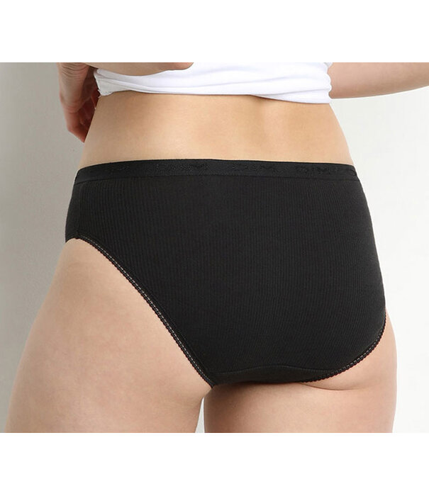 Dim  DIM Slipset 2‑Pack – 100% Pur Cotton Midi Slip – Wit & Zwart