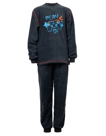 Donovan jongenspyjama coral fleece kleur grijs