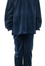 Lunatex Velours meisjes pyjama Leah kleur navy  mt 152 t/m 188