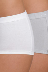 Dim   EcoDim coton stretch boxershort drie delig in basis kleuren wit, zwart & grijs