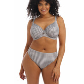 Elomi bikinitop met beugel Checkmate kleur grijs mélee met ruitprint