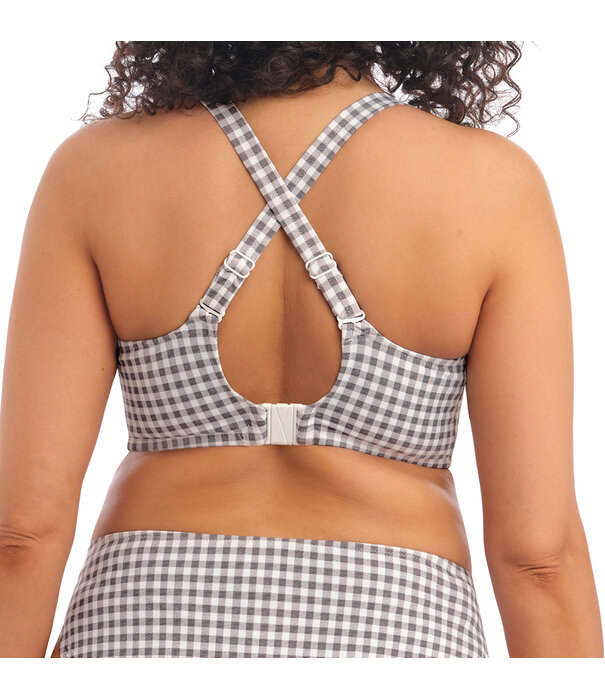 Elomi  Elomi bikinitop met beugel Checkmate kleur grijs mélee met ruitprint