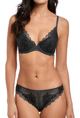 Wacoal Lace Perfection Push Up Bh met beugel & lichtgewicht padding kleur antraciet grijs