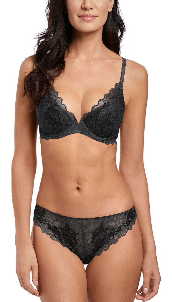 Wacoal Lace Perfection Push Up Bh met beugel & lichtgewicht padding kleur antraciet grijs