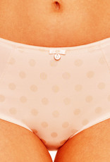 Susa Rhodos slip kleur, soft peach of grijs met ingeweven print dots