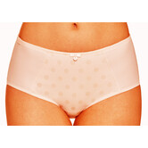 Susa Rhodos slip kleur, soft peach met ingeweven print dots