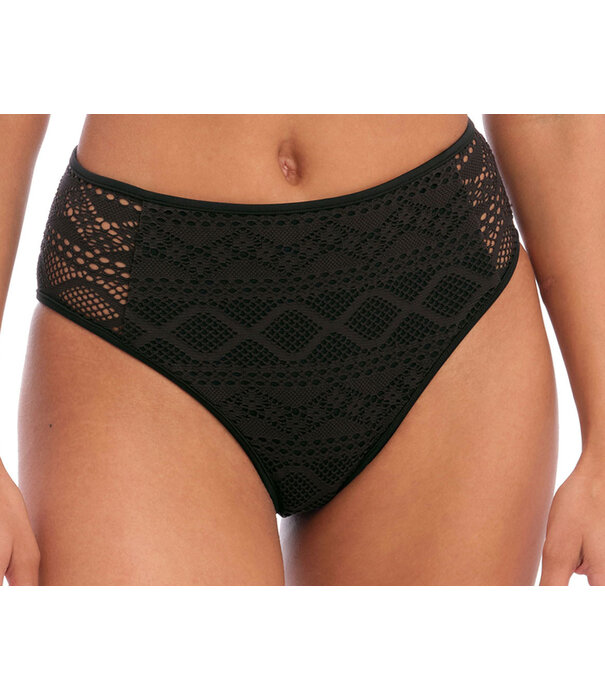 Freya Freya  Sundance hoge bikinislip kleur zwart mt 40-M of  46-2XL