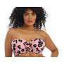 Elomi Kambuku Bandeau bikinitop met beugel  kleur pink met luipaardprint