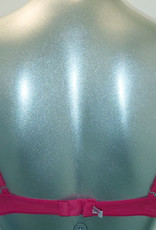 Boobs & Bloomers  Genica microfaser Bh zonder beugel, licht voorgevormd kleur cerise met streepprint kleur wit