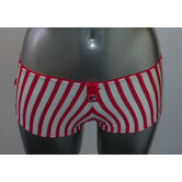 Boobs & Bloomers Genica microfaser boxershort mt 152 kleur cerise met witte streepprint