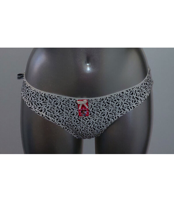 Boobs & Bloomers Boobs & Bloomers  Lani microfaser Bh zonder beugel,licht voorgevormd & bijpassende slip kleur ivoor met print animal