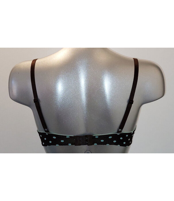 Boobs & Bloomers Boobs & Bloomers Junelle Bh zonder beugel,voorgevormd microfaser & boxershort kleur bruin,print dots mintgroen