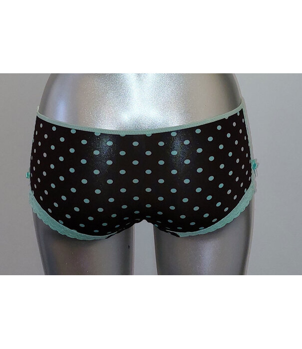 Boobs & Bloomers Boobs & Bloomers Junelle Bh zonder beugel,voorgevormd microfaser & boxershort kleur bruin,print dots mintgroen