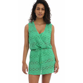 Freya  Sundance strandjurkje kleur jade met opengewerkt borduursel