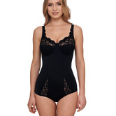 Elegante Susa Latina body zonder beugel in zachte microfaser – kleur Zwart (art.nr. 6538)
