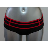 Sapph Twist heupboxer zwart bies rood of rood bies zwart mt S