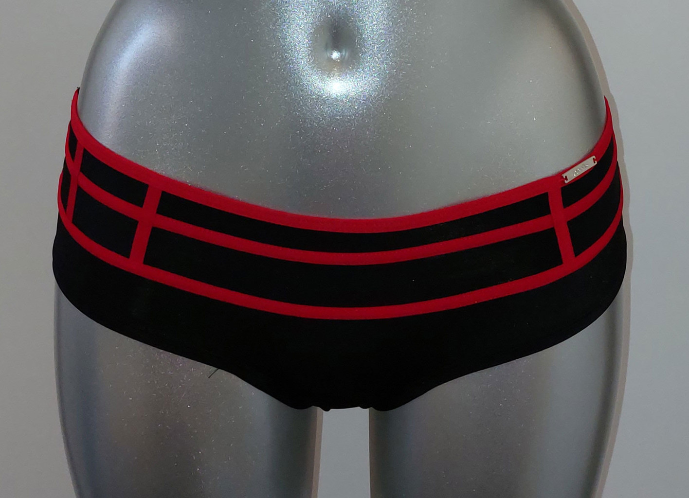 Sapph Sapph Twist heupboxer zwart bies rood of rood bies zwart mt S