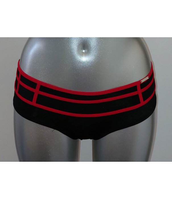 Sapph Sapph Twist heupboxer zwart bies rood of rood bies zwart mt S