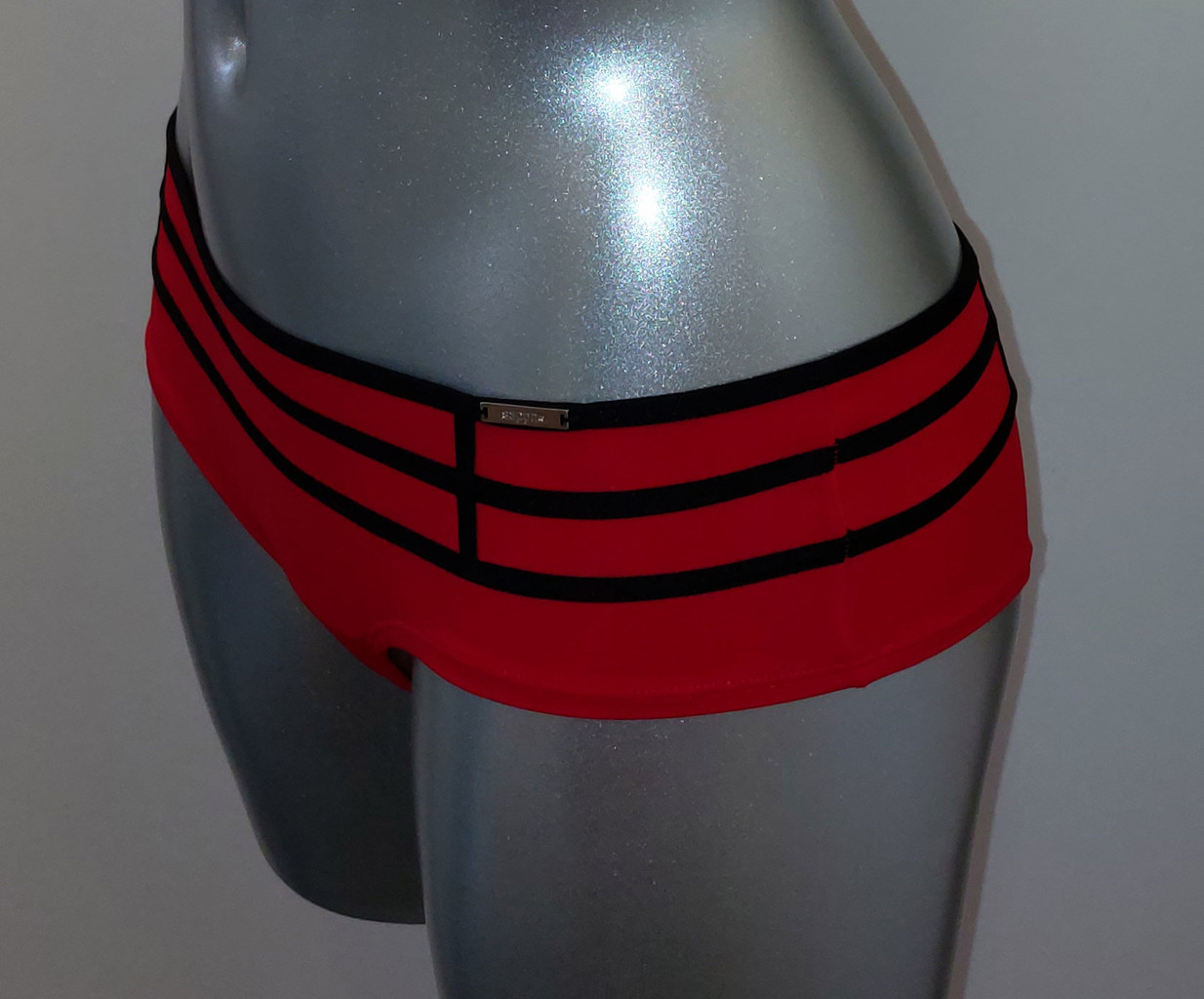 Sapph Sapph Twist heupboxer zwart bies rood of rood bies zwart mt S