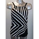 Andalusia proth. tankinitop zonder beugel kleur zwart met wit gestreept