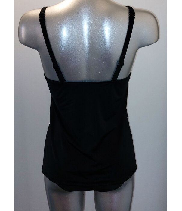 Amoena    Andalusia proth. tankinitop zonder beugel kleur zwart met wit gestreept