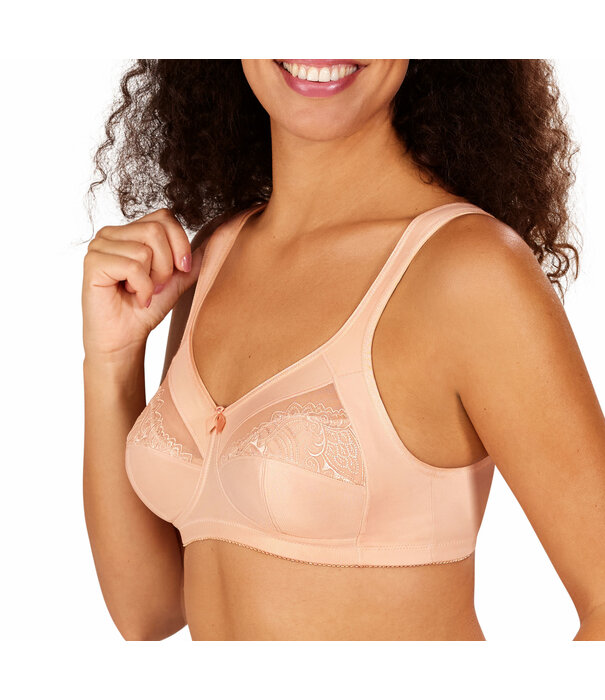 Amoena  Amoena Isadora prothese bh zonder beugel – kleur blush – stevige tweedelige cup, katoenen prothesehoesjes & elegant Paisley‑motief