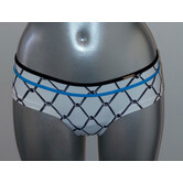 Sapph Raster heup boxershort kleur wit met bies electricblue mt S