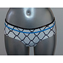 Sapph Raster heup boxershort kleur wit met bies electricblue mt S