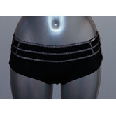 Sapph Ametwist boxershort kleur zwart met lurex bies kleur zilver mt XL