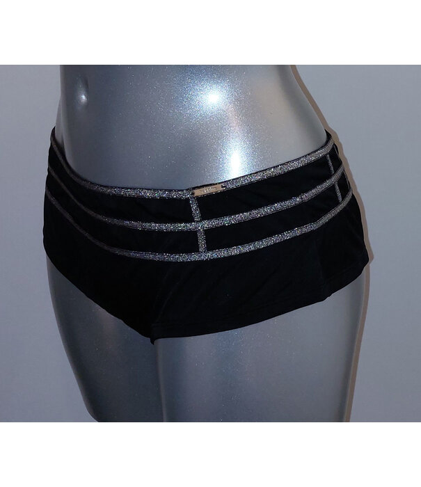 Sapph Sapph Ametwist boxershort kleur zwart met lurex bies kleur zilver mt XL