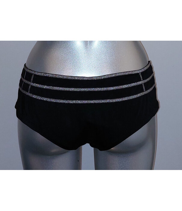 Sapph Sapph Ametwist boxershort kleur zwart met lurex bies kleur zilver mt XL