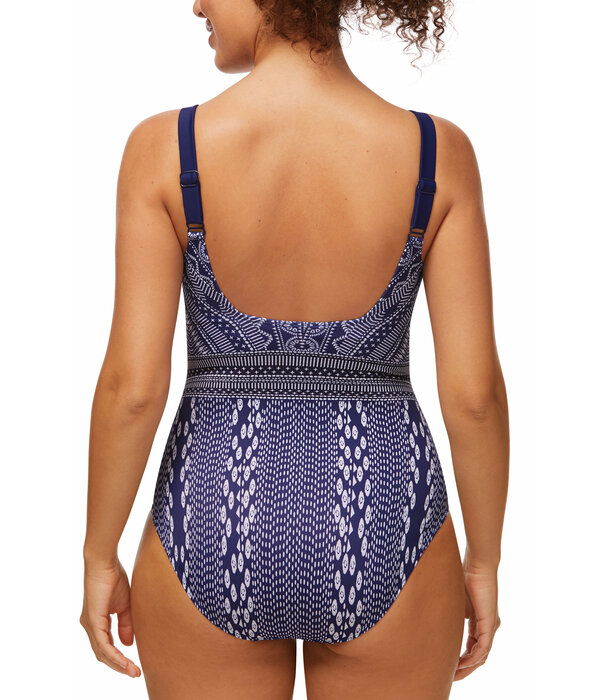 Amoena  Amoena Bohemian Chic Prothese Badpak Zonder Beugel – Hooggesloten & Boho Blue Tinten