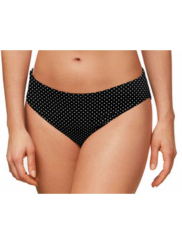 Amoena Romantic Downtown reversible bikinislip zwart print polkadots