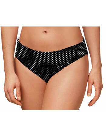 Romantic Downtown reversible bikinislip zwart print polkadots