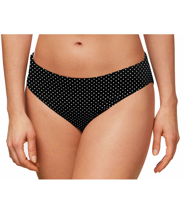 Amoena   Romantic Downtown reversible bikinislip zwart print polkadots