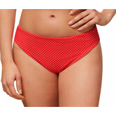 Amoena  Romantic Downtown reversible bikinislip kleur hibiscus print polkadots