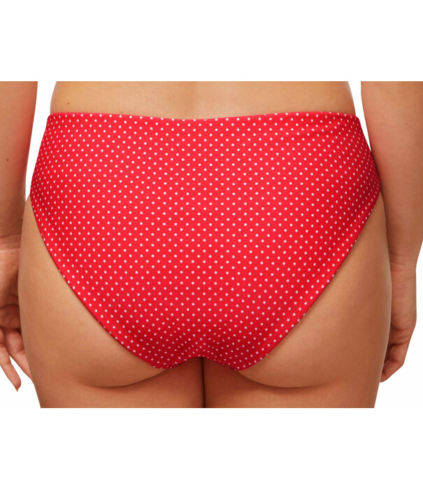 Amoena   Romantic Downtown reversible bikinislip kleur hibiscus print polkadots