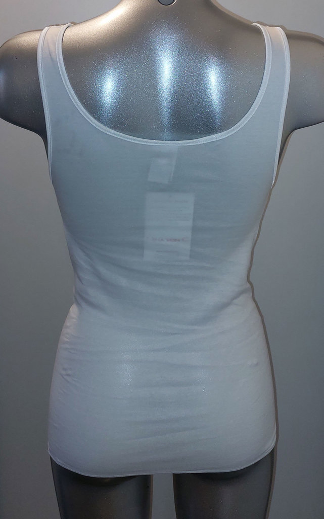 Nina von C Nina von C Jessy – hooggesloten katoenen top in wit met verfijnd kant – maten 38–50