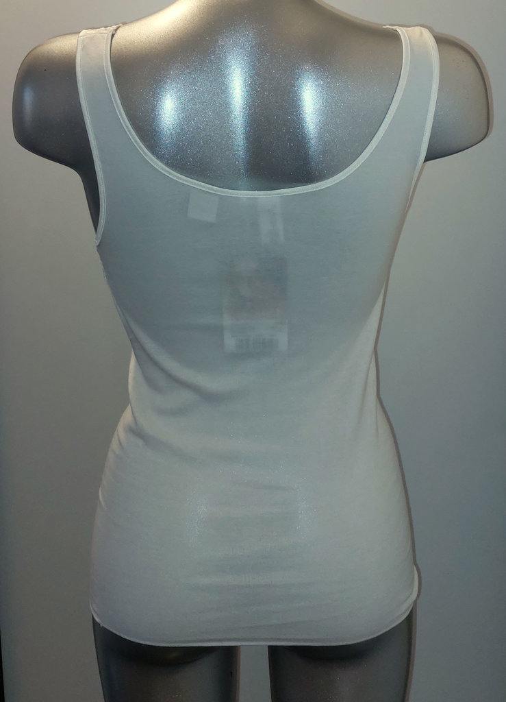 Nina von C Nina von C Jessy – hooggesloten katoenen top in champagne met verfijnd kant – maten 38–50