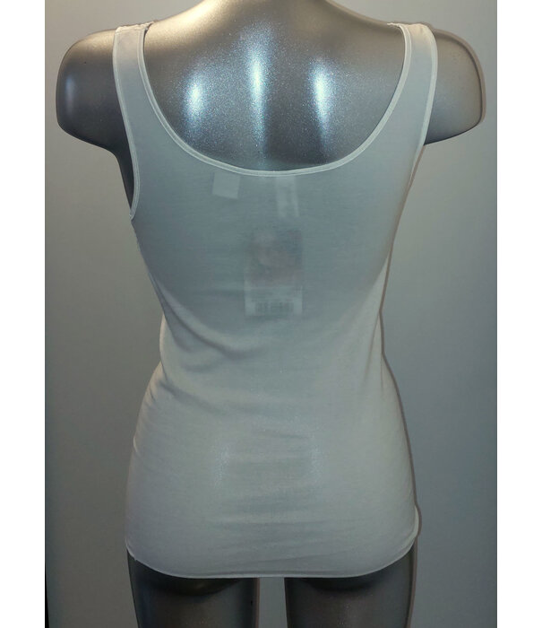 Nina von C Nina von C Jessy – hooggesloten katoenen top in champagne met verfijnd kant – maten 38–50