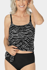 Amoena   Reflection prothese blouson tankinitop zonder beugel kleur zwart met print wit