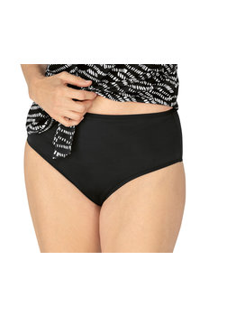 Amoena lingerie Reflection hoge model bikinislip kleur zwart de maten 48 t/m 54